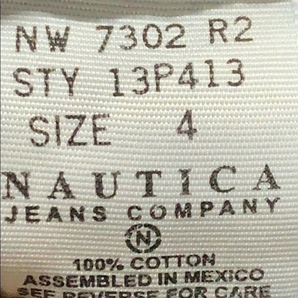 Nautica Straight Slight Bootcut Blue Jeans Sz 4 - Picture 5 of 7